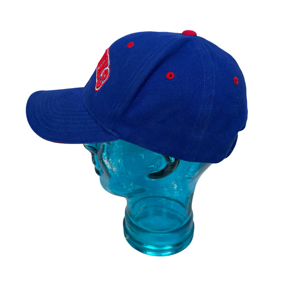 Vintage Starter Kansas Jayhawks Strapback Hat Mens Blue Embroidered Hook & Loop - Picture 3 of 9